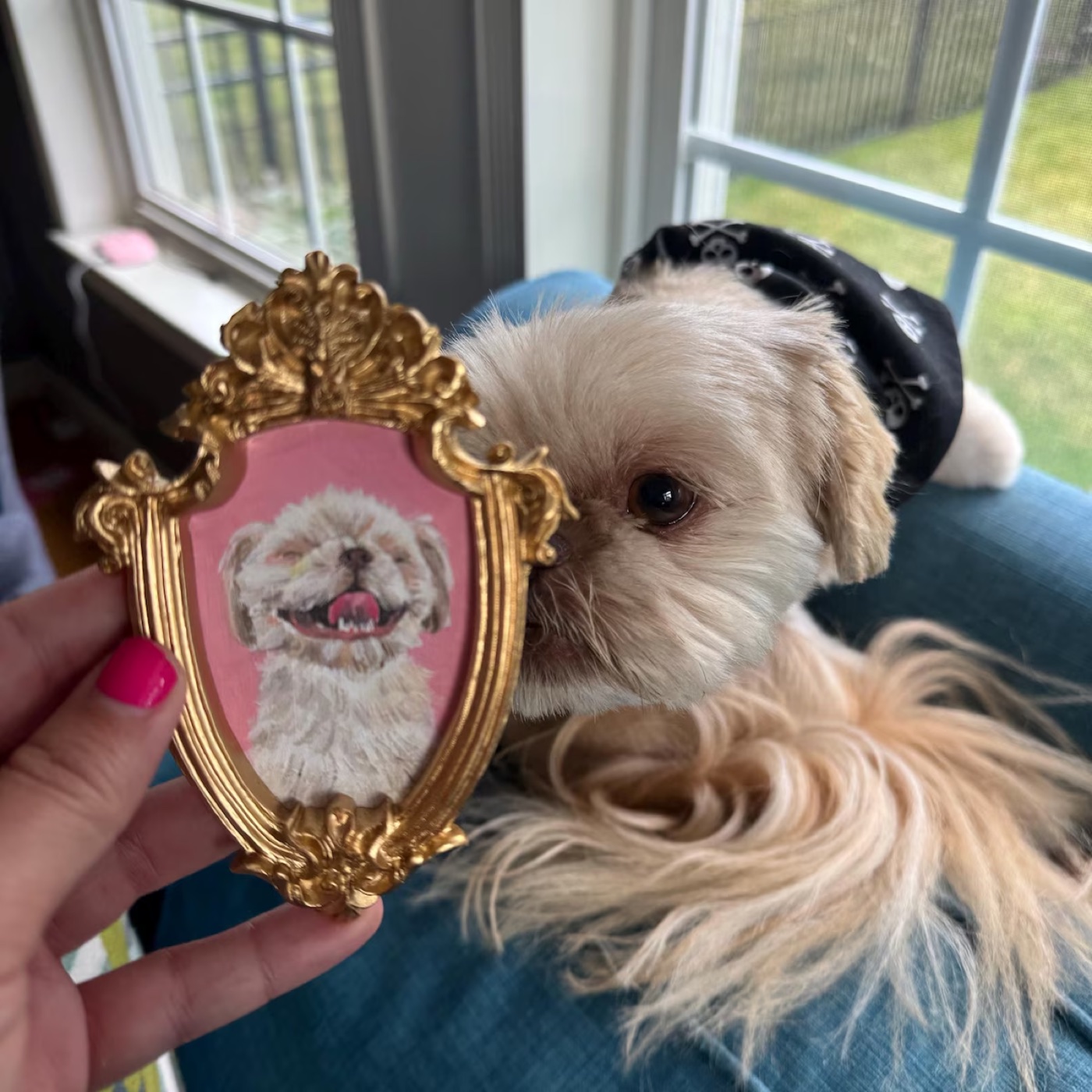 Customer photo of a finished hand-painted portrait 2